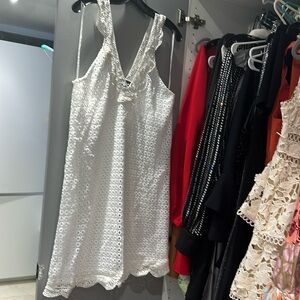 White Eyelet dress large
